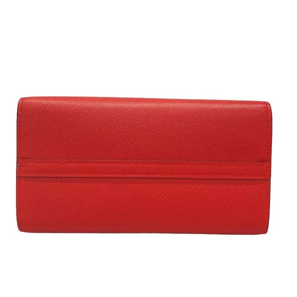 100% Authentic PRADA Monochrome Bag Red Saffiano Leather Handbag - Picture 5 of 14
